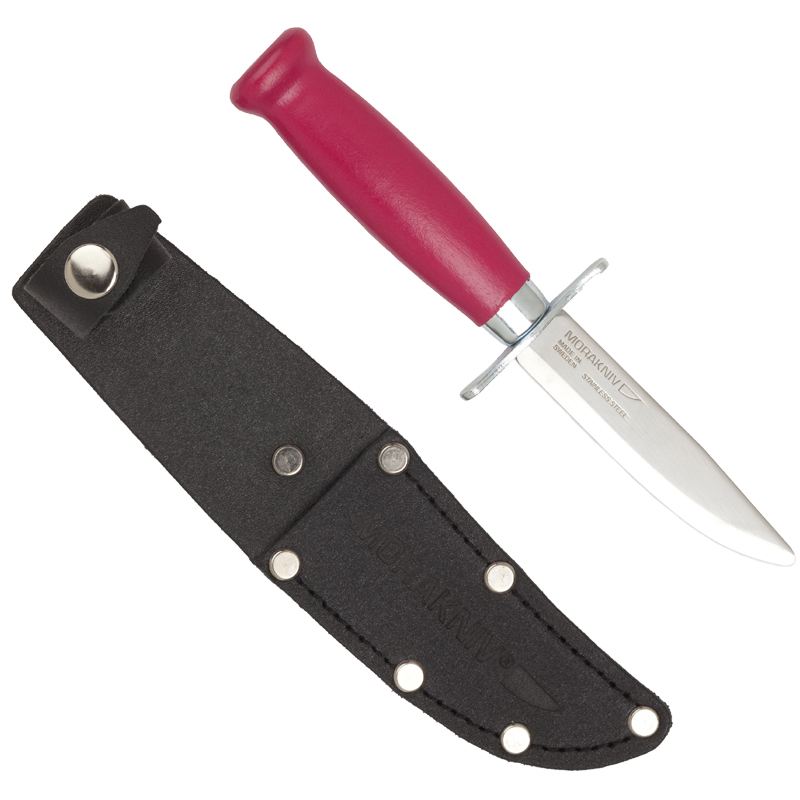 Mora/Frosts® Kinder Schnitzmesser rot/violett - abgerundete Spitze