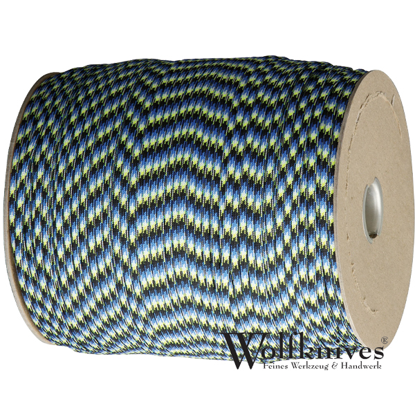 Paracord 550er - Blue snake (blau, schwarz, beige) - Meterware
