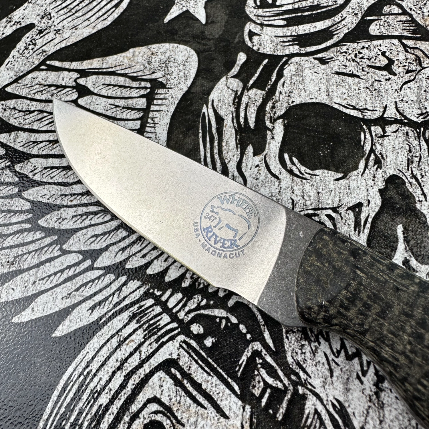 White River Small Game, Canvas Black Olive Micarta