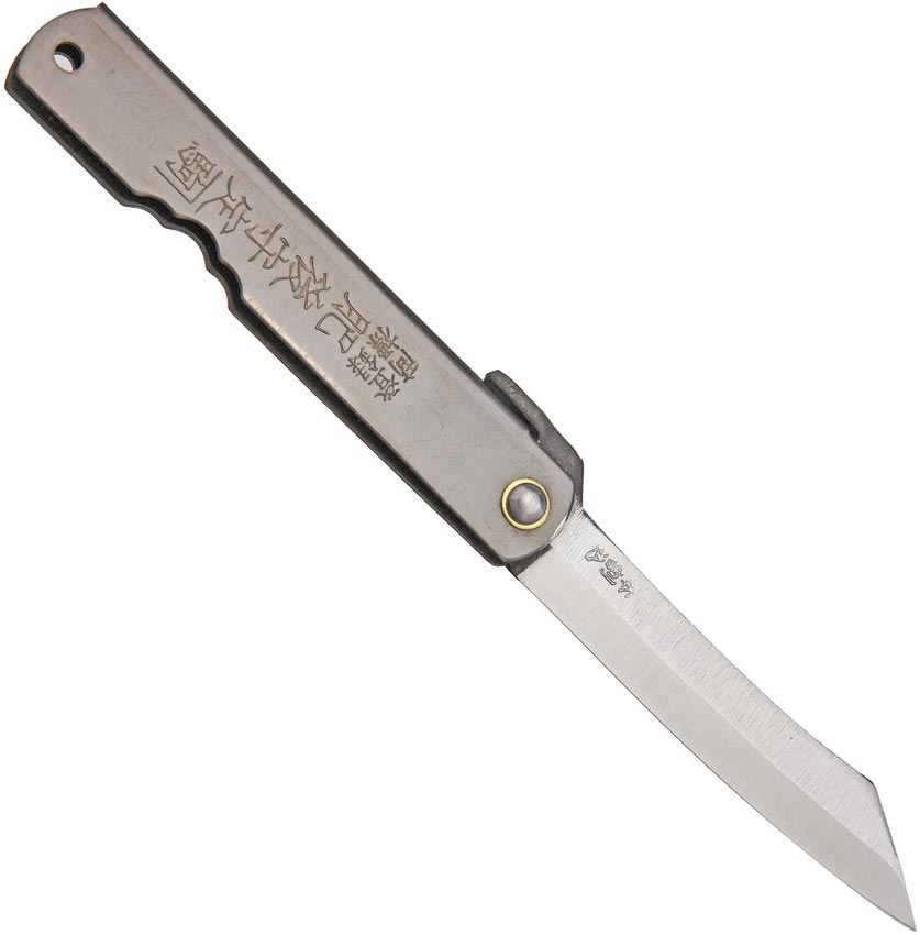 Japanisches Higonokami Taschenmesser N° 7 mit 3-Lagen Stahl in schwarz