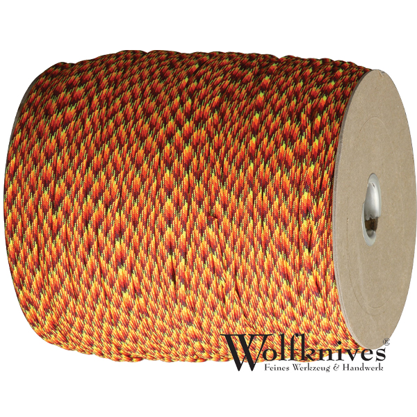 Paracord 550er - Fireball (orange, braun, gelb, rot) - Meterware