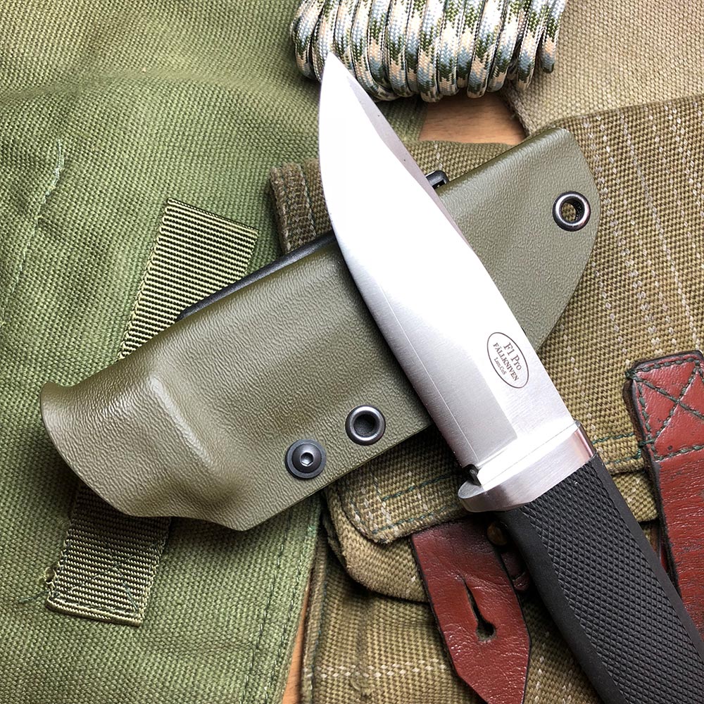 Kydex Scheide in grün für Fällkniven F1PRO - Version 4.1