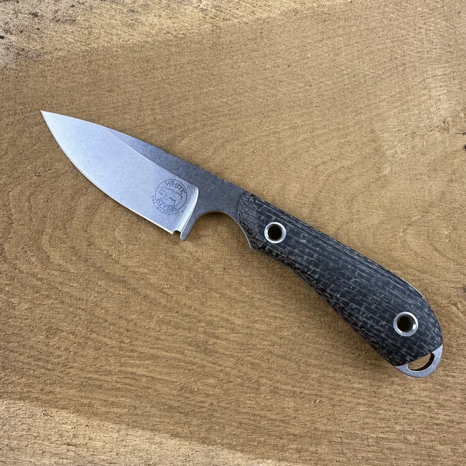 White River M1 Caper, Canvas Black Micarta