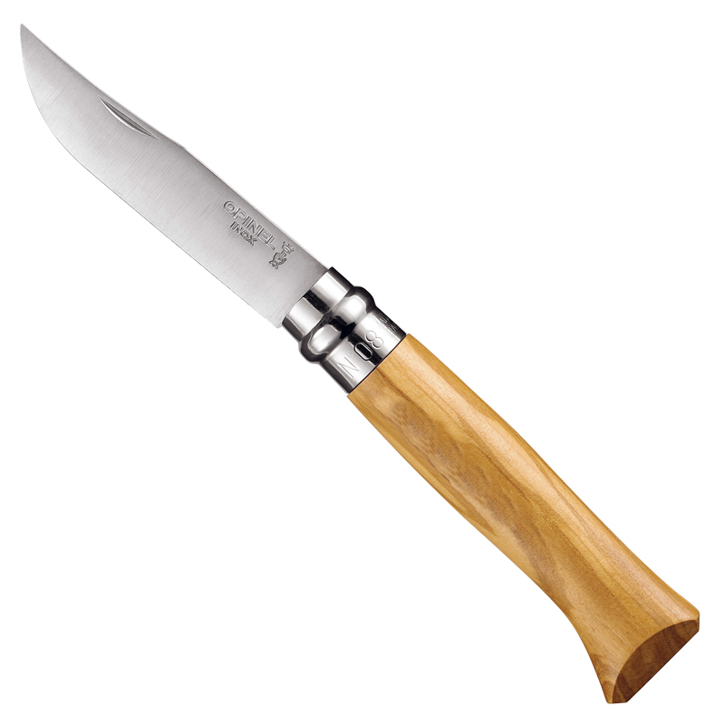 Opinel No. 8 mit Olivenholzgriff