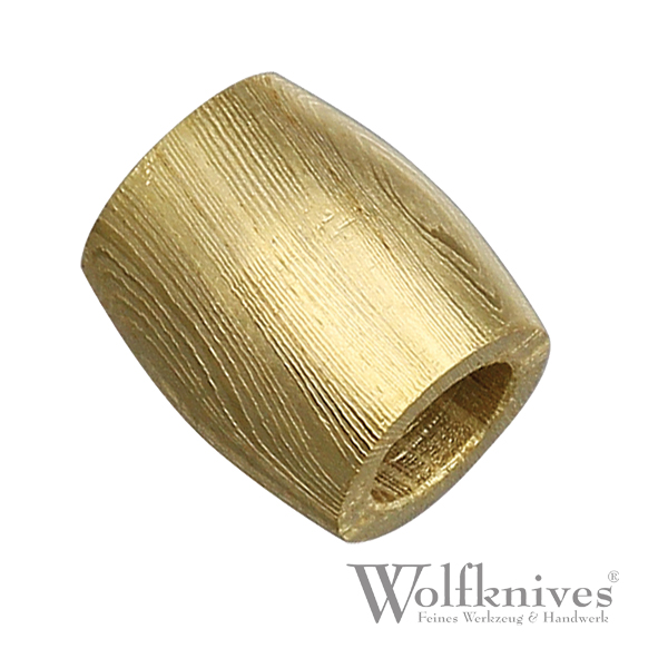 Damast Perle goldfarben - gewölbte Form