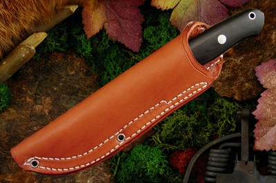 Bark River Classic Drop Point Hunter - Black Canvas Micarta