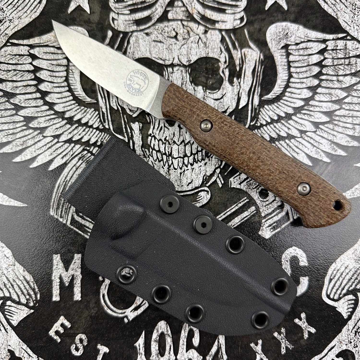 White River Small Game, Canvas Black Olive Micarta