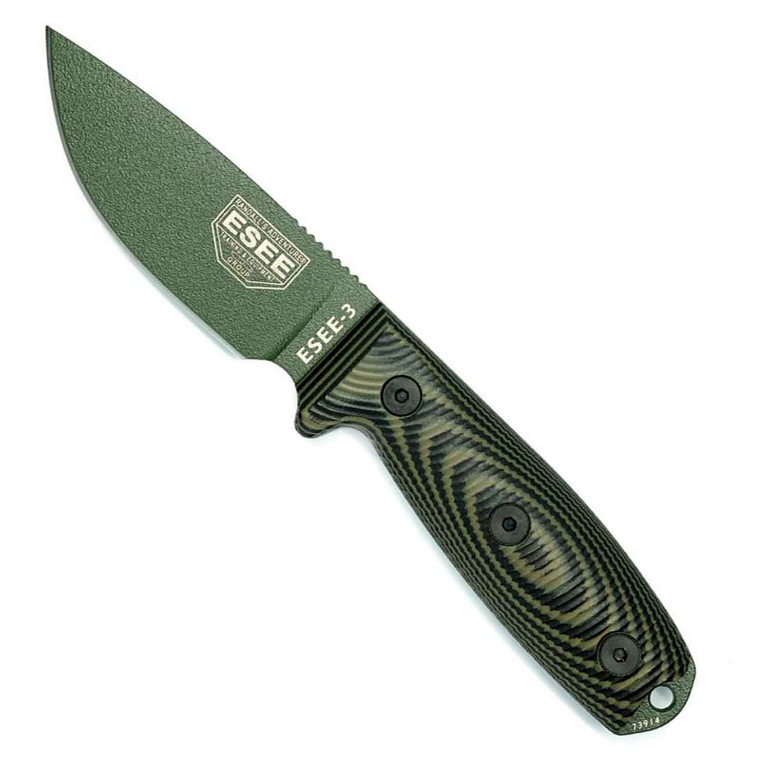 ESEE Model 3 - 3D Griff & Fixed Blade OD Green