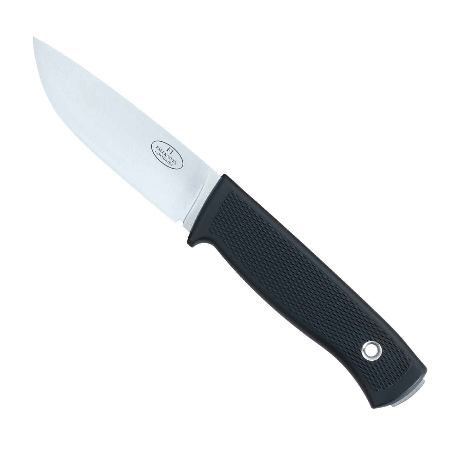 Fällkniven F1 Jagdmesser lam. VGWolf Stahl mit Lederscheide