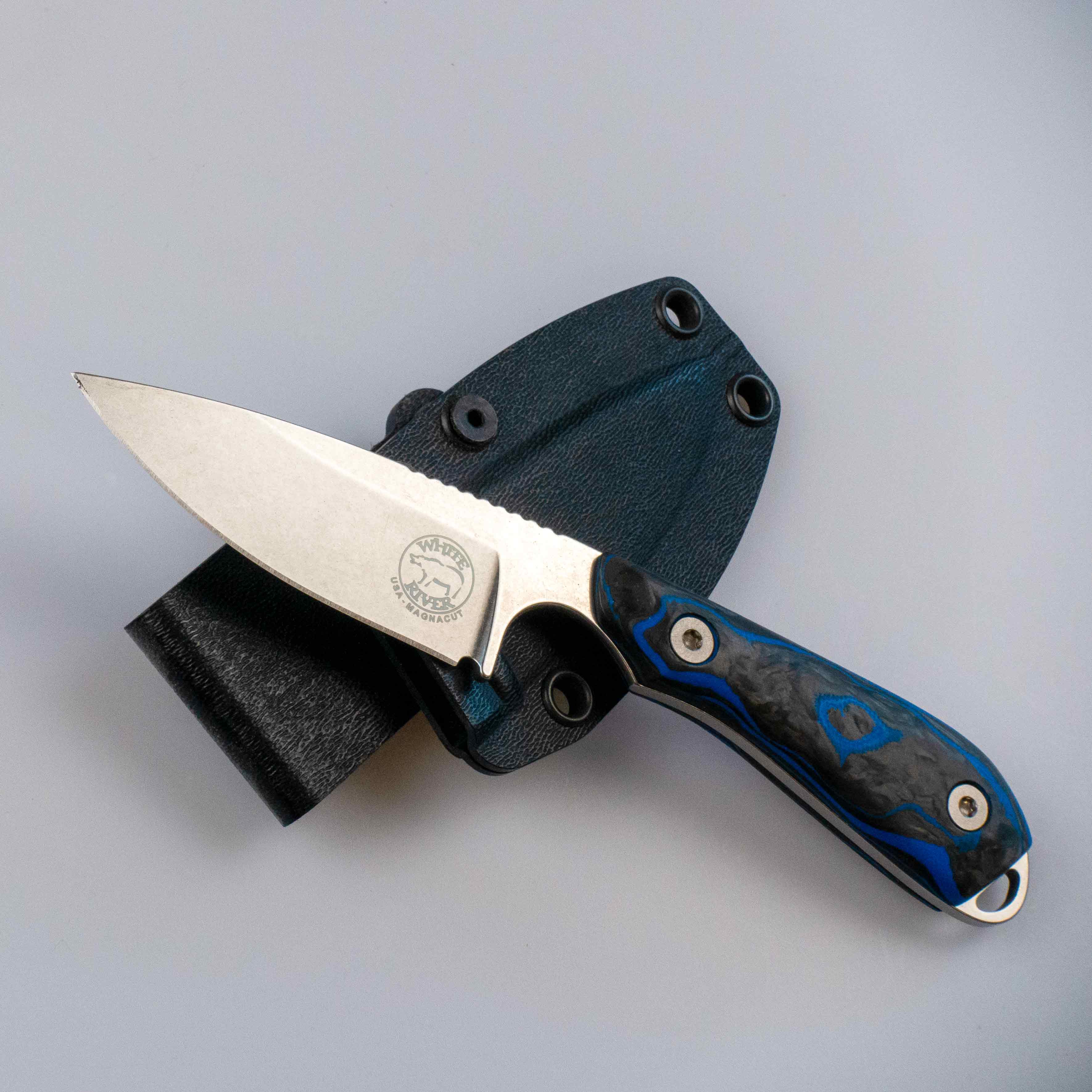 White River M1 - Marbled CF/ Blue G10 - Limited Edition 2023 -