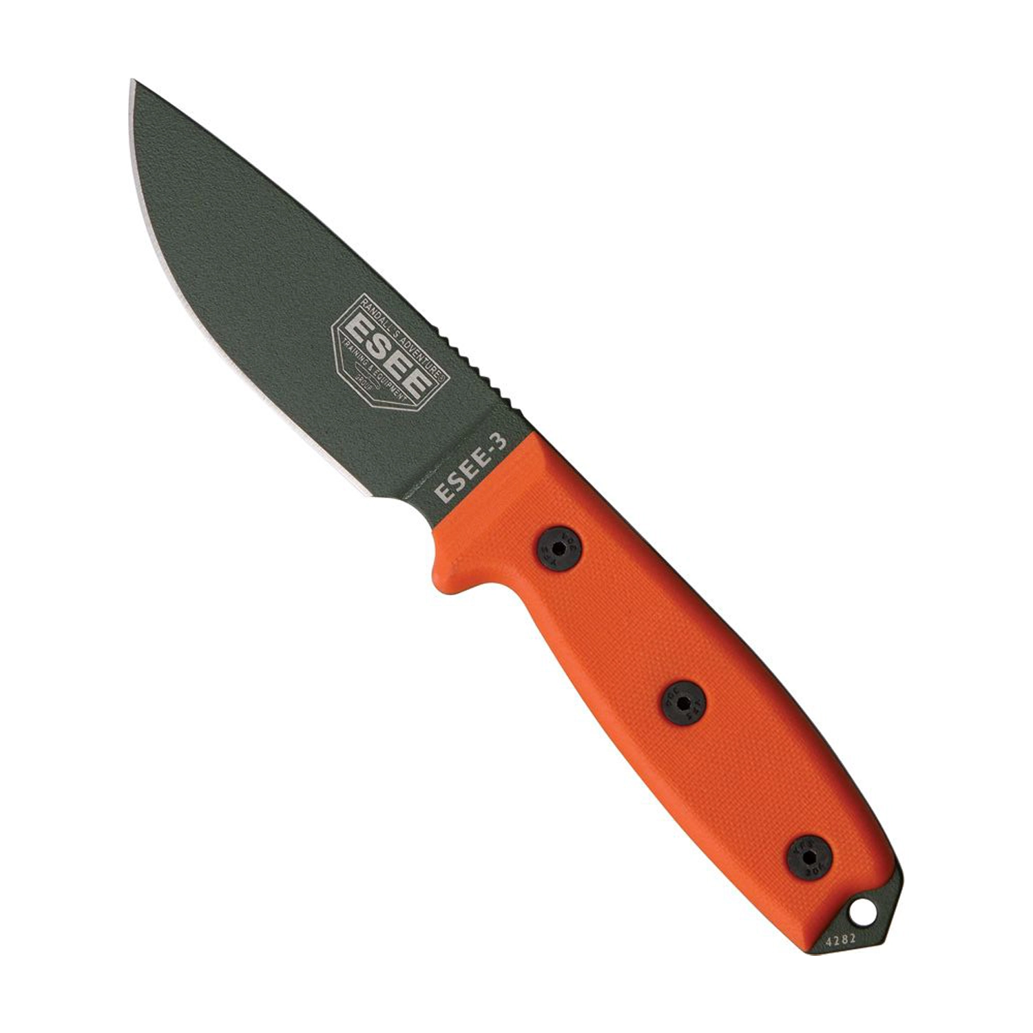ESEE 3 Standard - orange/OD green - glatte Klinge