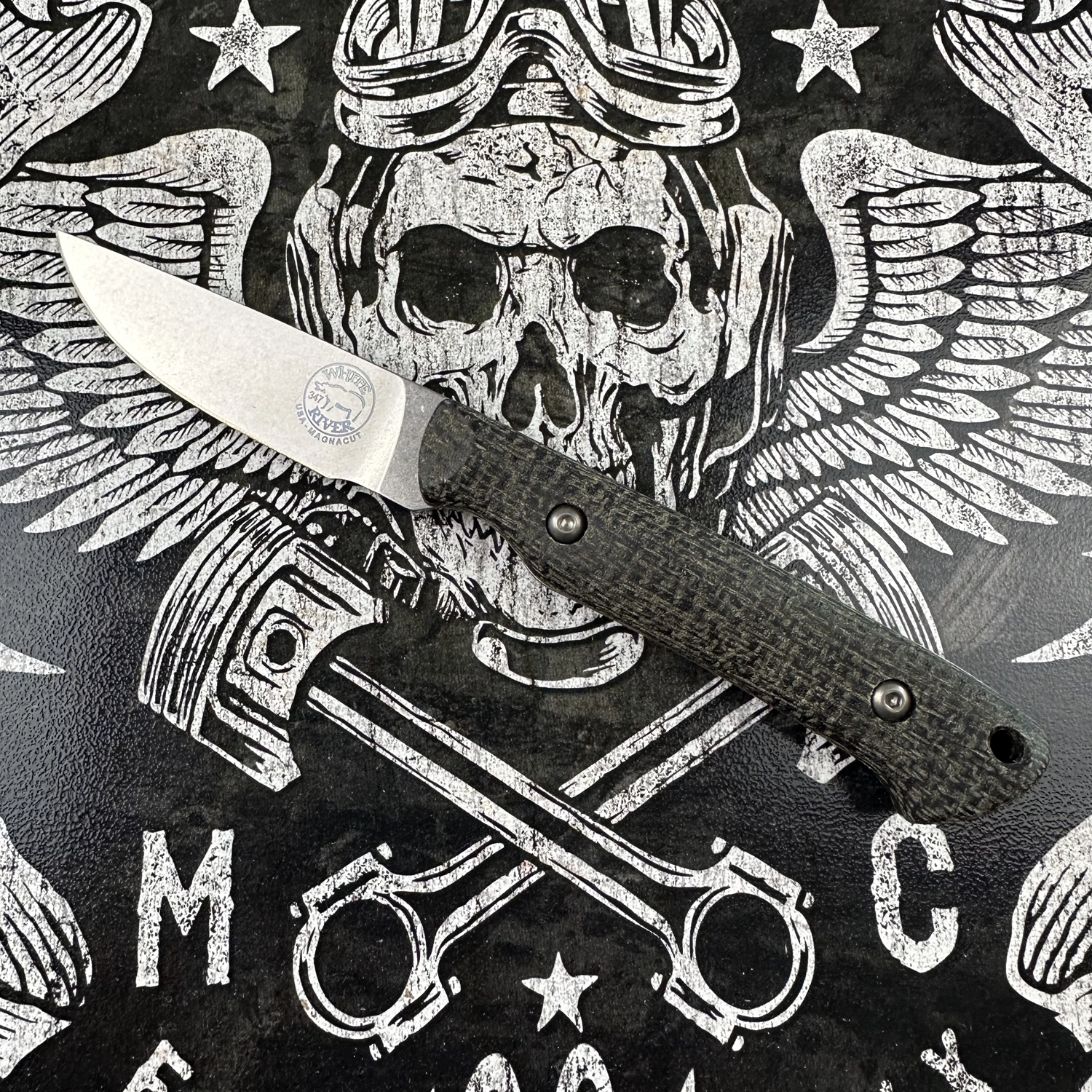 White River Small Game, Canvas Black Olive Micarta