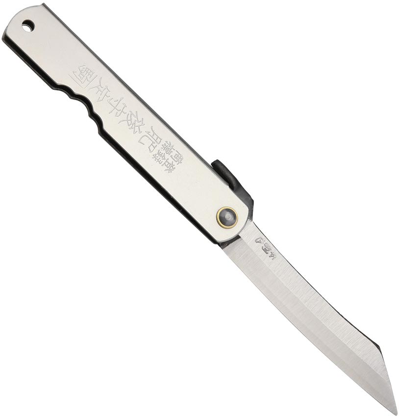 Japanisches Higonokami Taschenmesser N° 7 mit 3-Lagen Stahl in silber