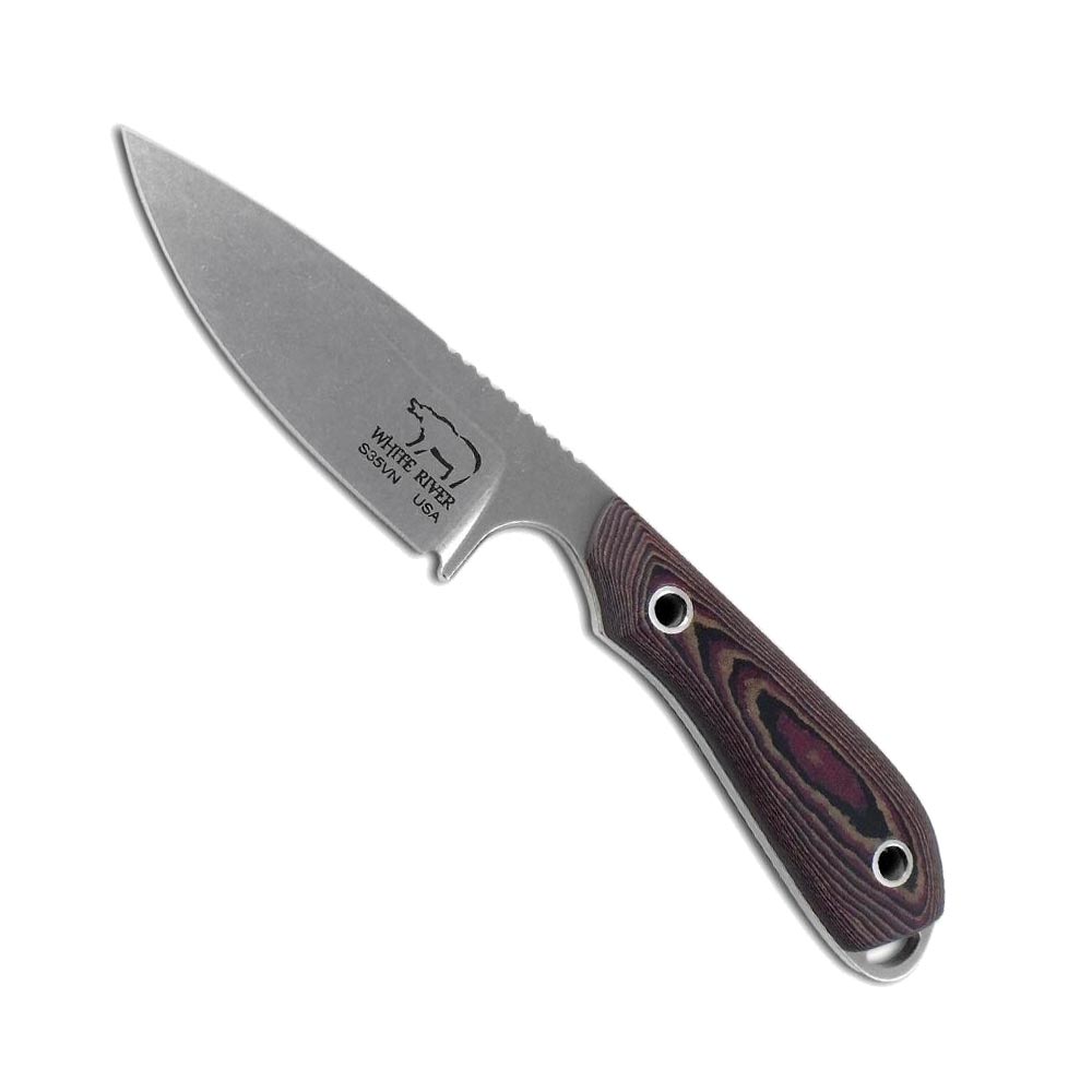 White River Model 1 Caper - Black & Red Richlite Griff