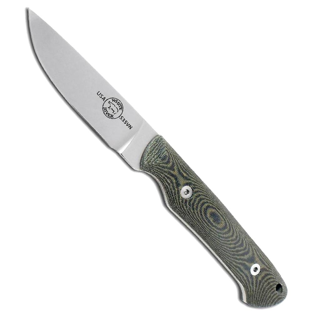 White River Small Game Black & Oliv Micarta
