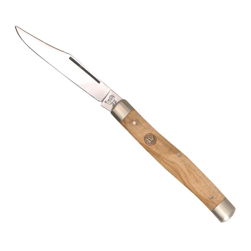 Klassisches Taschenmesser mit Olivenholzgriff - rostfrei