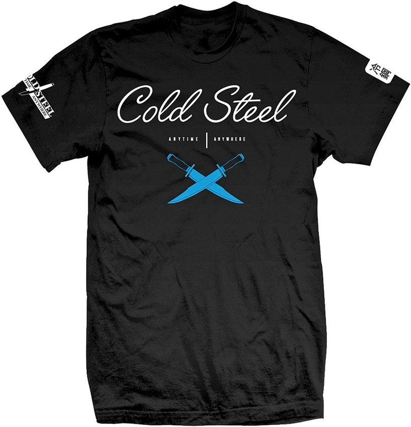 Cold Steel T-Shirt - Cursive Black Tee - L