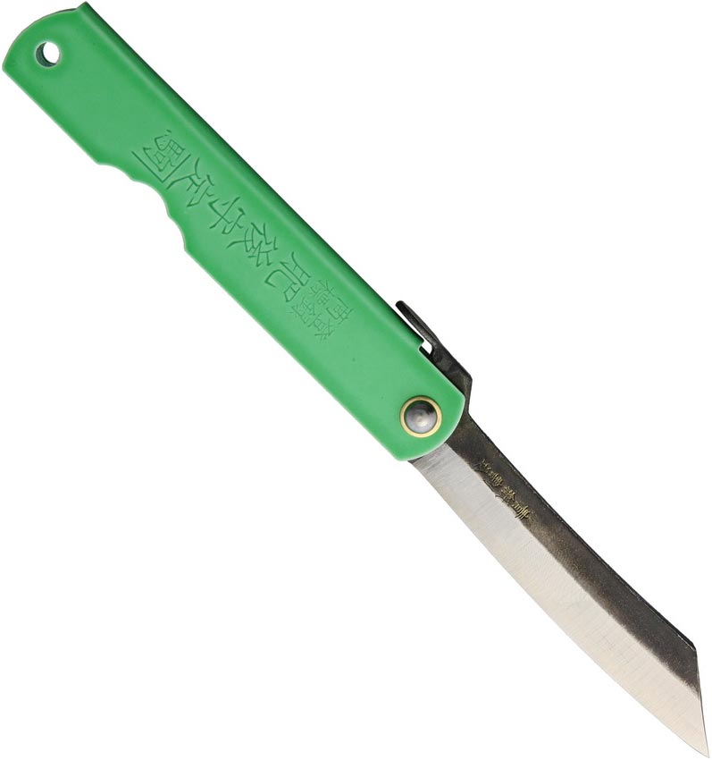 Higonokami N°6 Green Iron & Blue Paper Steel - Blauer Papierstahl