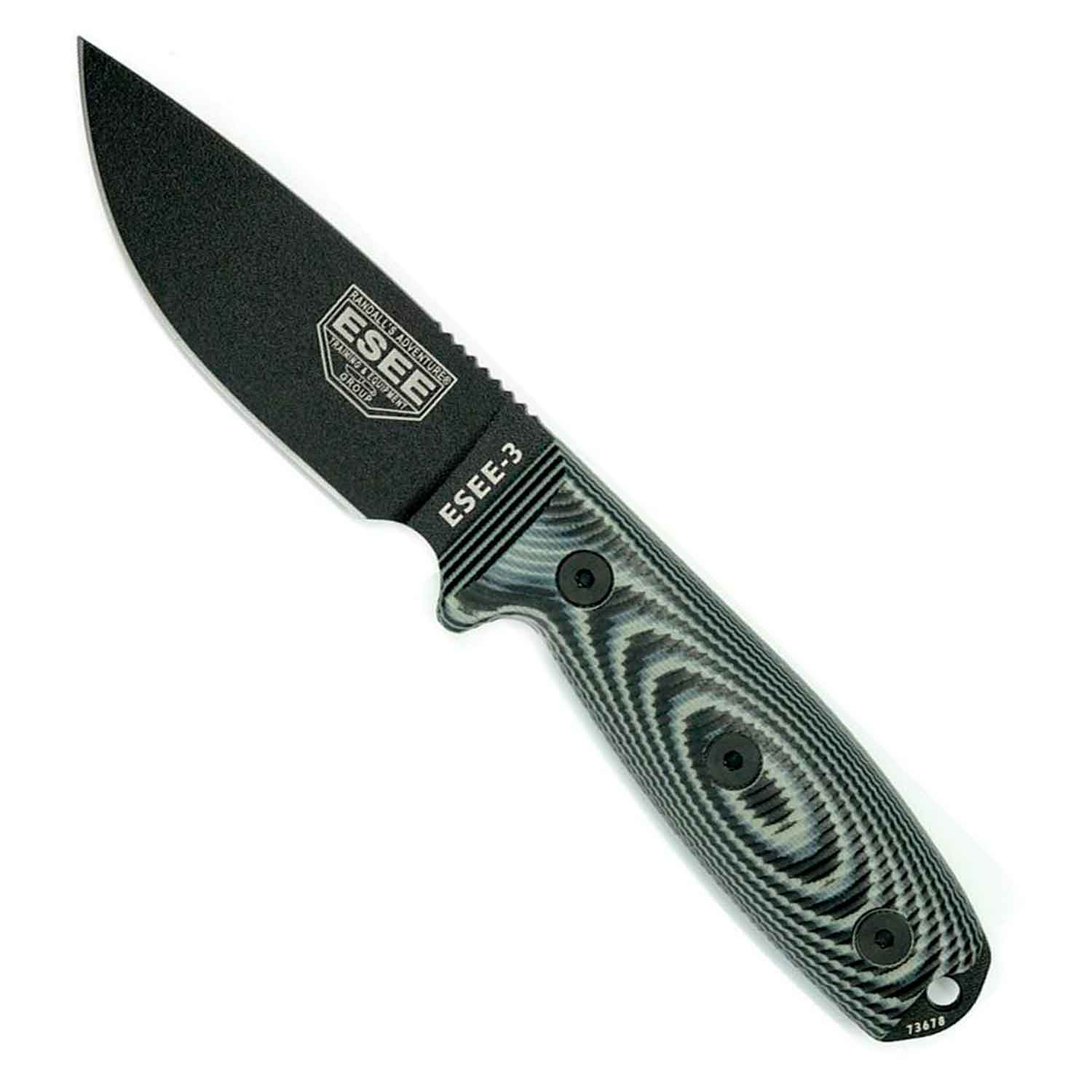ESEE Model 3 - 3D Griff & Fixed Blade schwarz