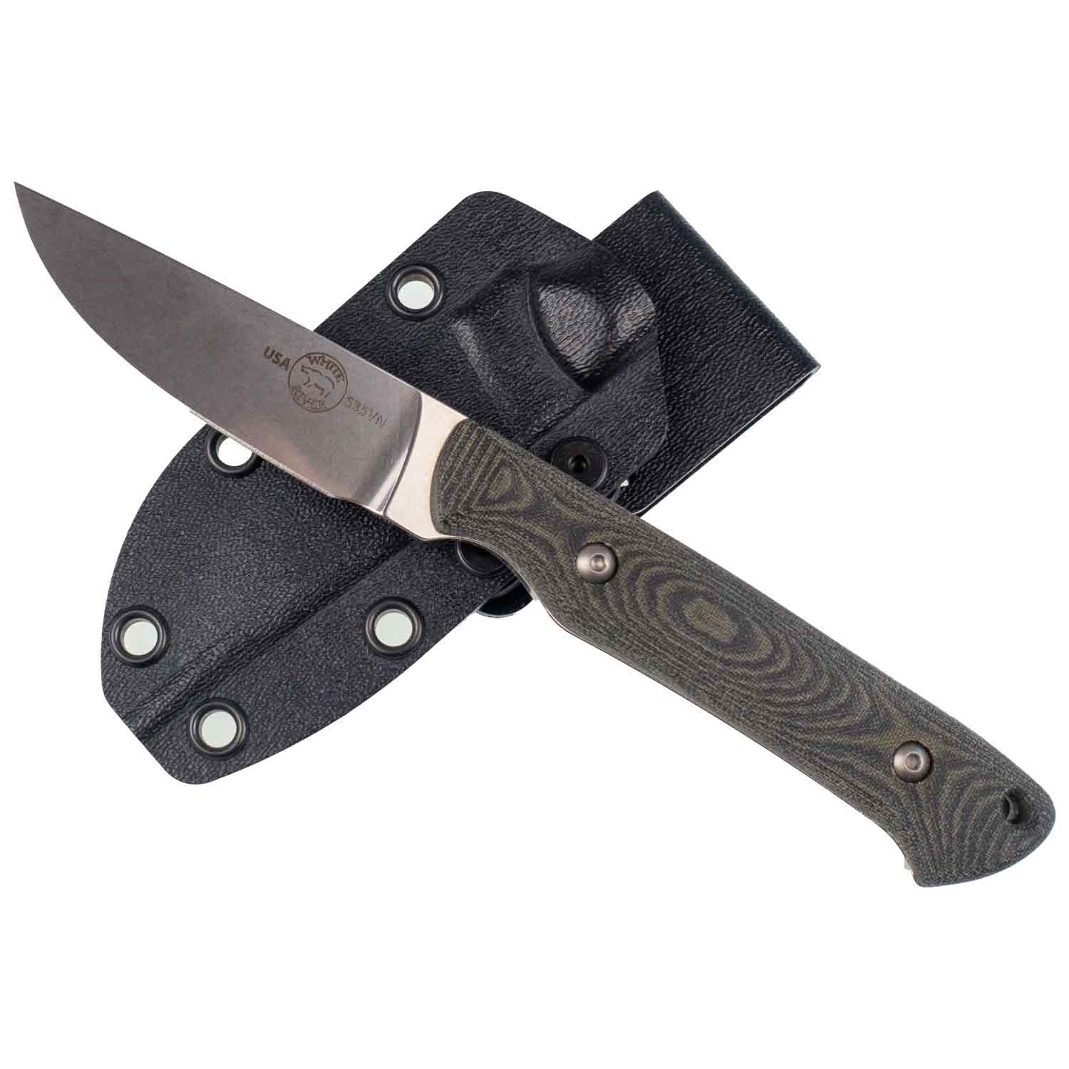 White River Small Game, Canvas Black Olive Micarta