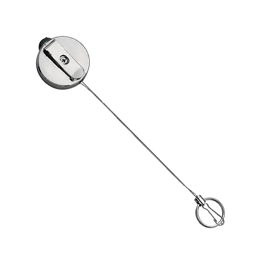 Taschenmesserkette mit langem Stahlseil und Clip - 150 cm