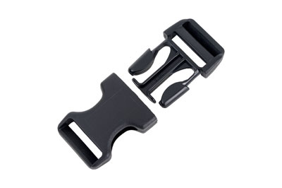Steckschließe C in schwarz bis 25 mm Bandbreite