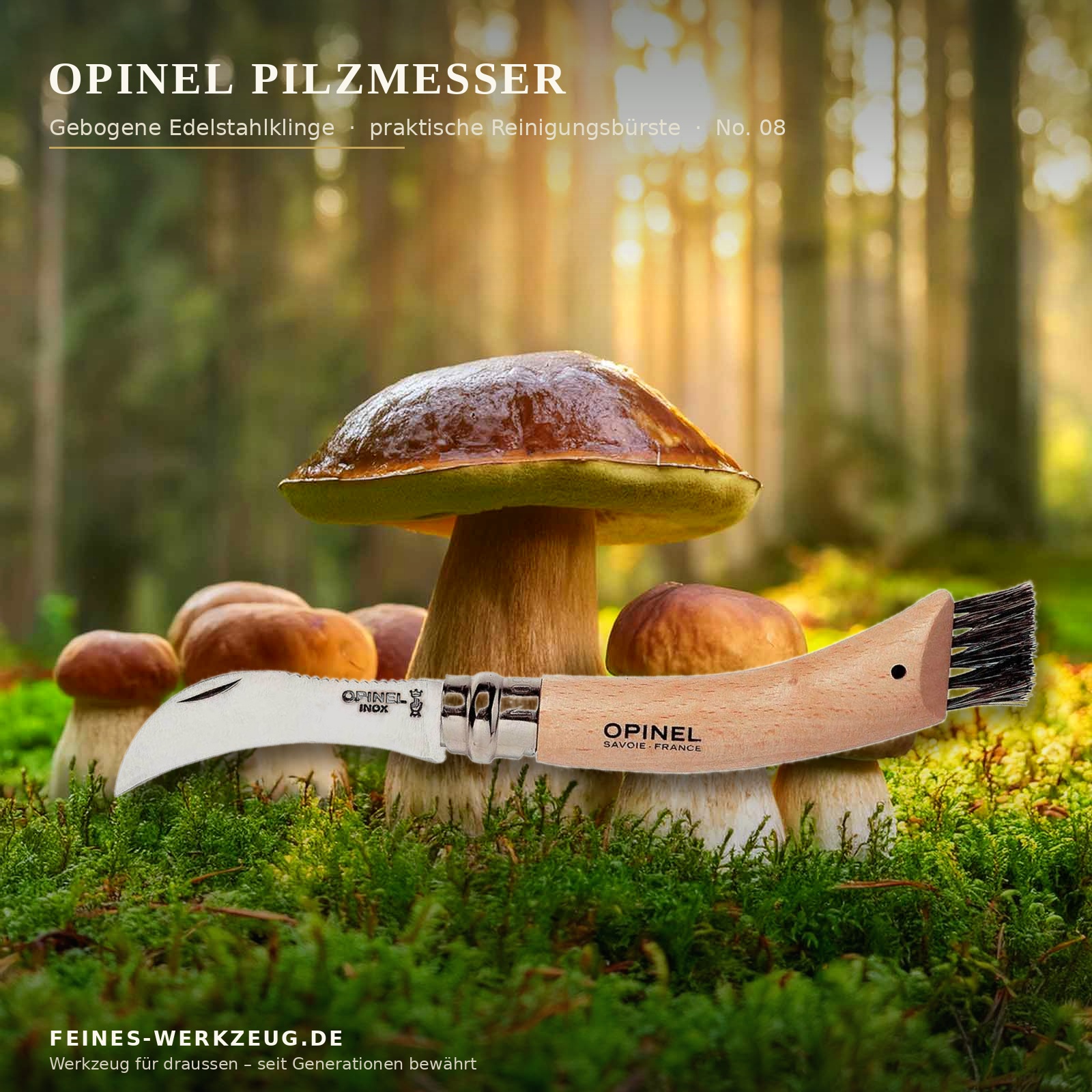 OPINEL Pilzmesser N° 8 mit Bürste