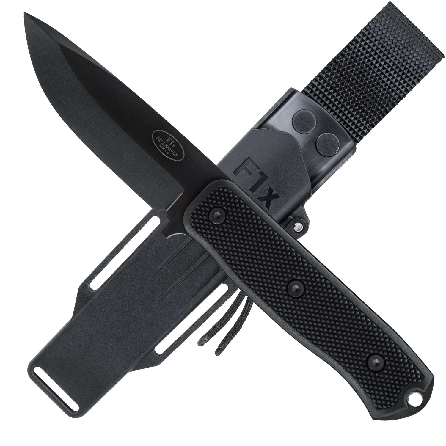 Fällkniven F1xblack - X-Serie - Pilot Knife mit Zytelscheide